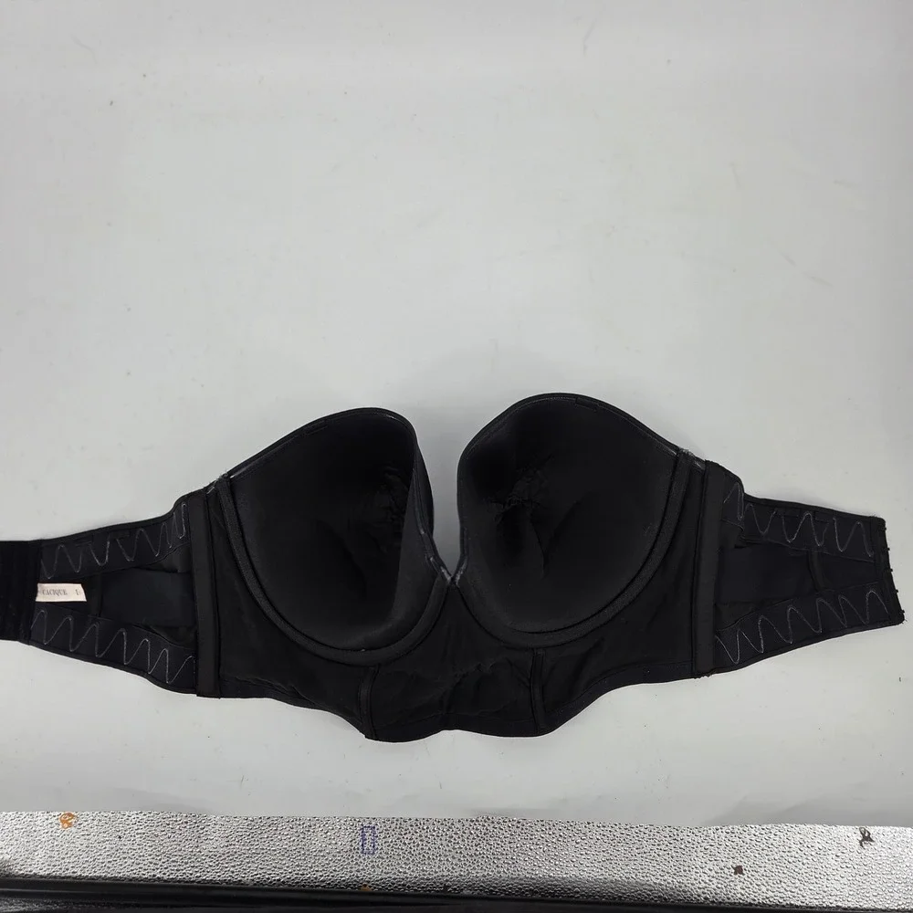 Cacique Black Strapless Multi-Way Underwire Bra 40G Smooth Seamless S - Picture 2 of 3
